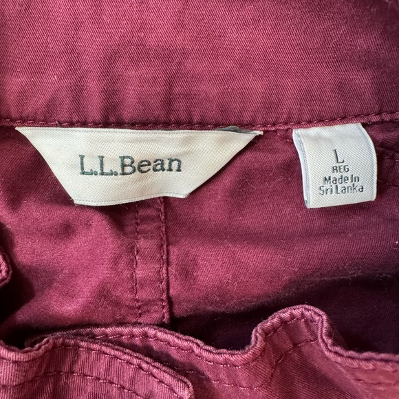 LL Bean Womens Classic Utility Field Jacket Purple Medium Zip & Snap Size Large - Picture 2 of 4